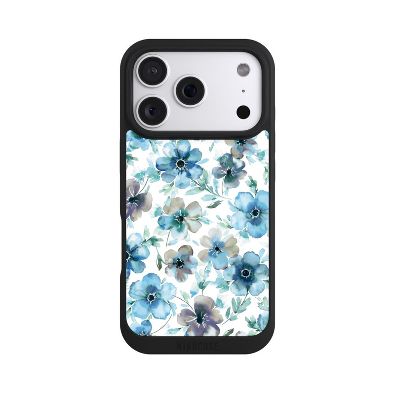 iPhone 18 Pro NIVOpure Blaues Blumenmuster Trendy