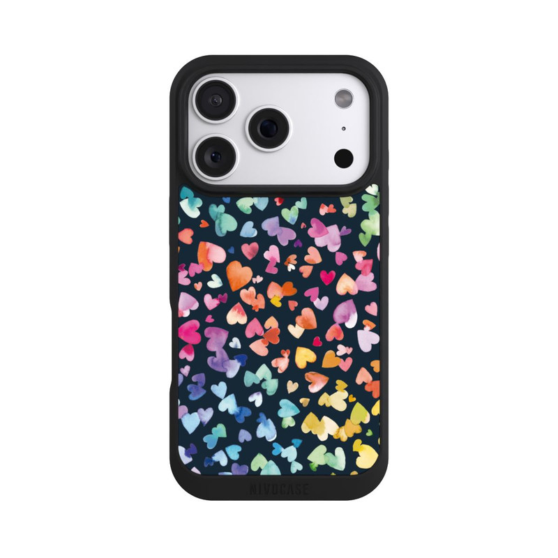 iPhone 18 Pro NIVOpure Valentinstag Herzen Schwarz