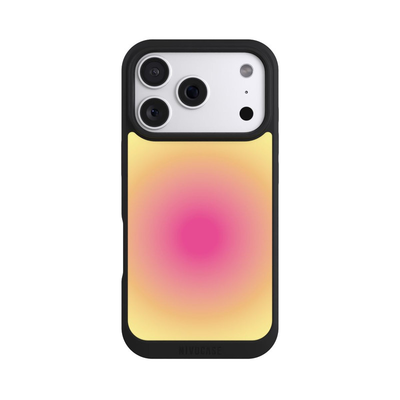 iPhone 18 Pro NIVOpure Aura jaune rose cercle