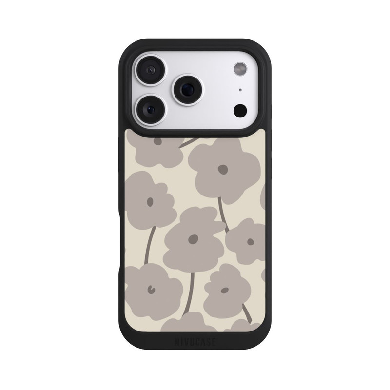 iPhone 18 Pro NIVOpure Fleurs minimalistes Beige