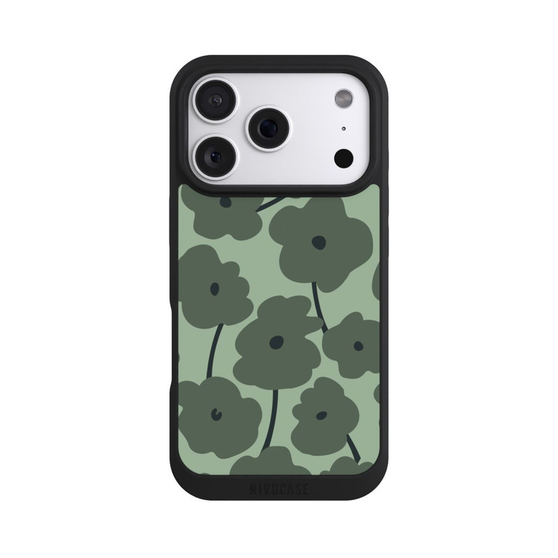 iPhone 18 Pro NIVOpure Fleurs Minimalistes Vertes