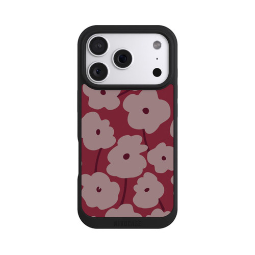 Apple iPhone 18 Pro NIVOpure Minimalistische Blumen Bordeaux