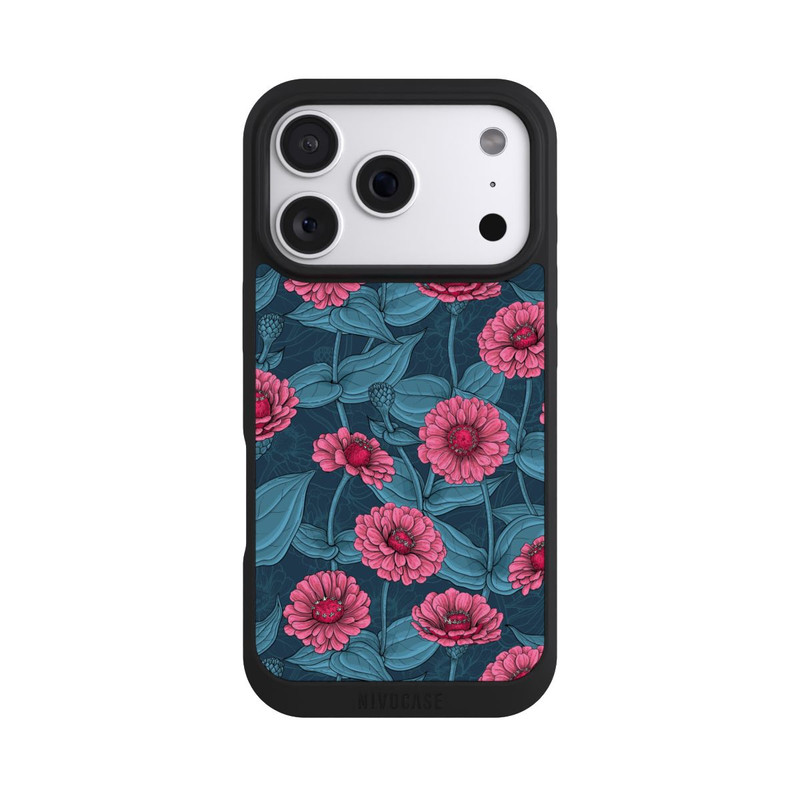 iPhone 18 Pro NIVOpure Flower Pattern Pink And Blue Illustration