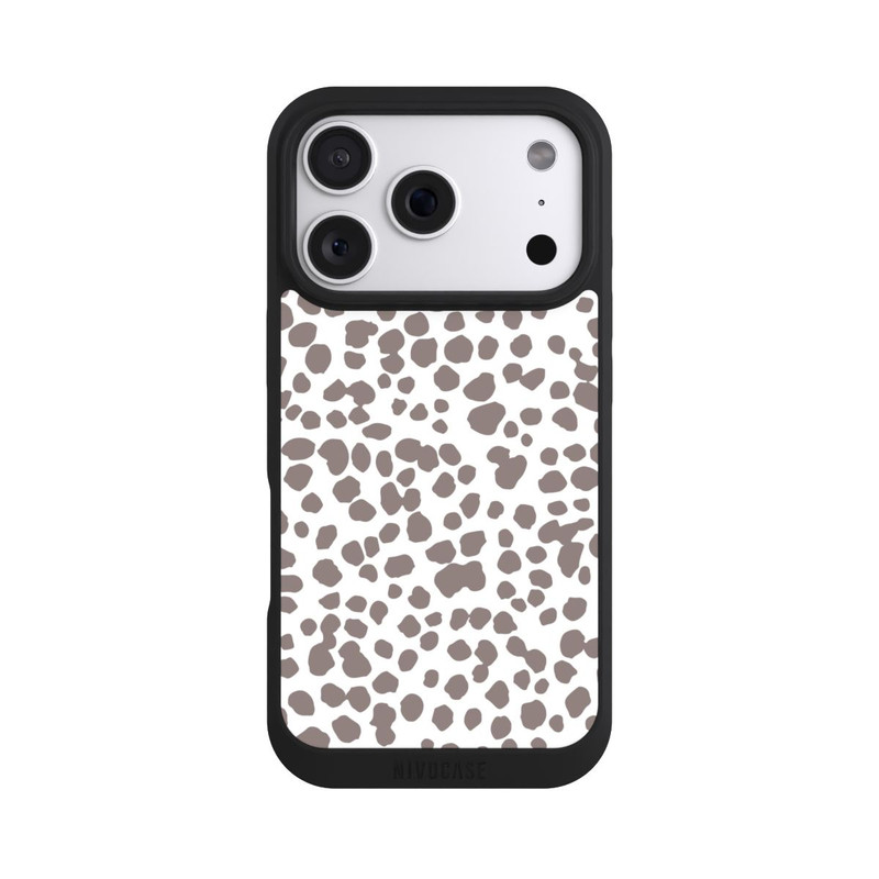 iPhone 18 Pro NIVOpure Motif Guépard Marron Blanc
