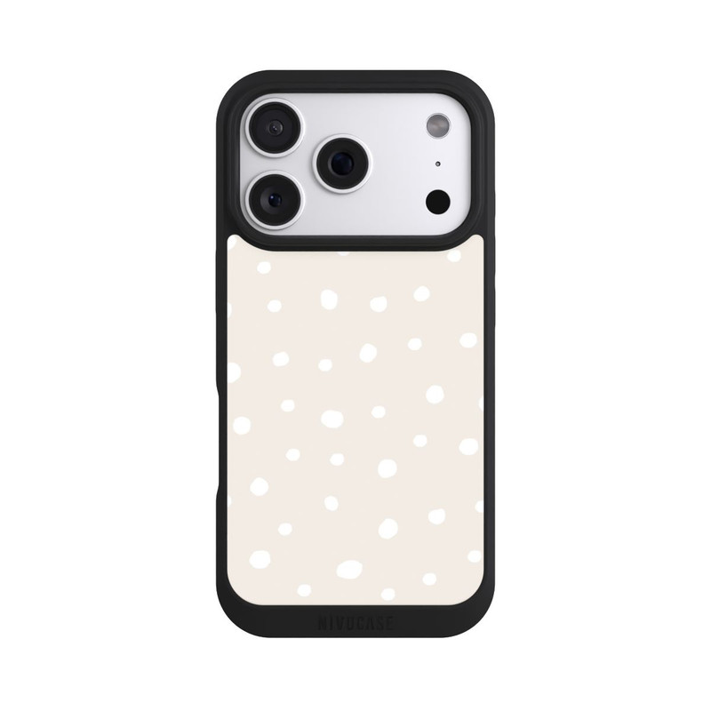 iPhone 18 Pro NIVOpure Motif à Pois Beiges et Blancs