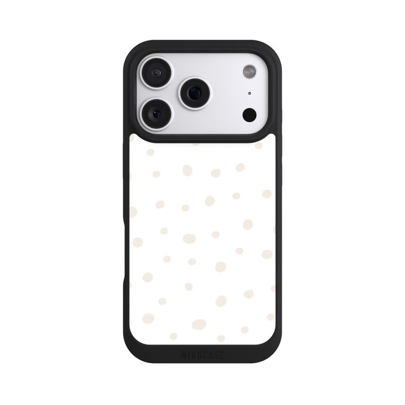 iPhone 18 Pro NIVOpure Motif à Pois Blanc Marron