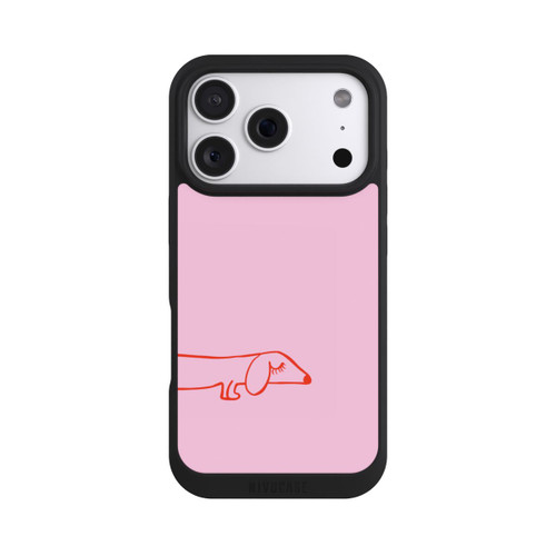 Apple iPhone 18 Pro NIVOpure Dachshund Illustration Pink
