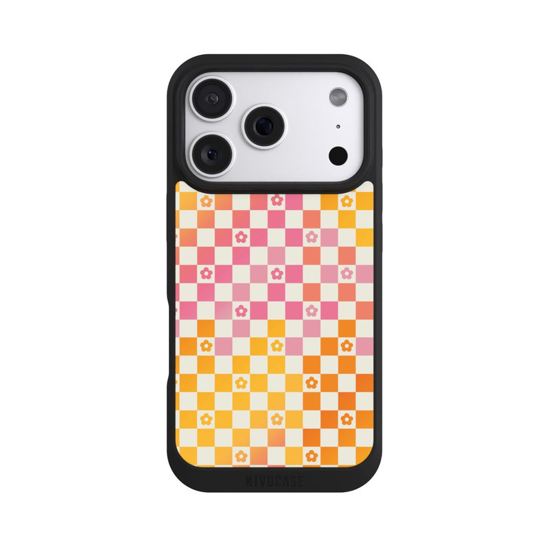 iPhone 18 Pro NIVOpure Colorful Dopamin Flowers Checked Pattern
