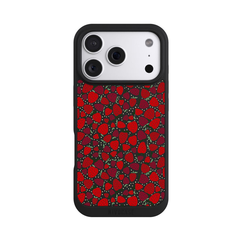 iPhone 18 Pro NIVOpure Strawberry Pattern Comic Transparent