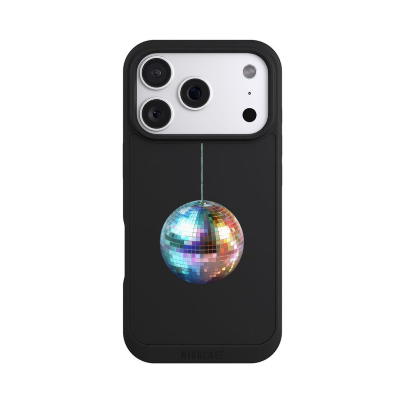 iPhone 18 Pro NIVOpure Disco Balls Party Blue Gold Transparent with AI