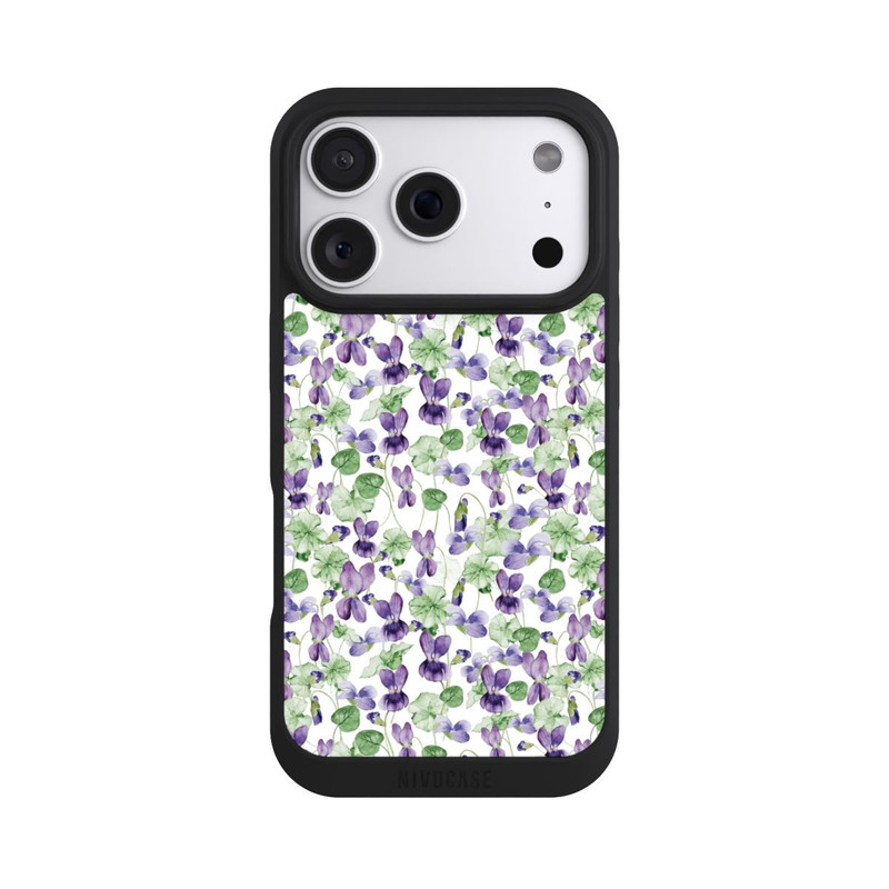 iPhone 18 Pro NIVOpure Purple Wildflowers Pattern Watercolor