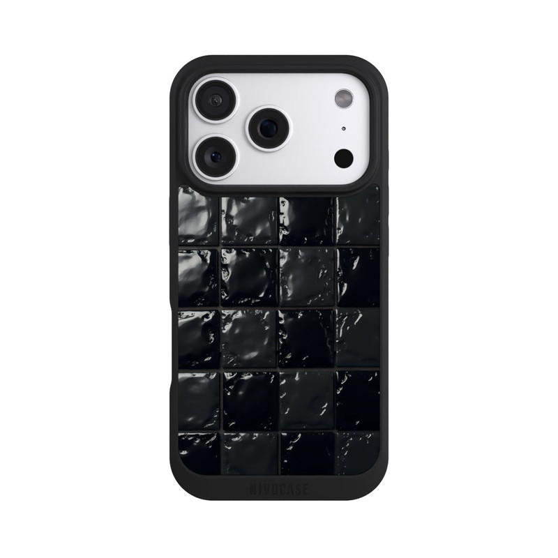 iPhone 18 Pro NIVOpure Black Tile Pattern look with AI