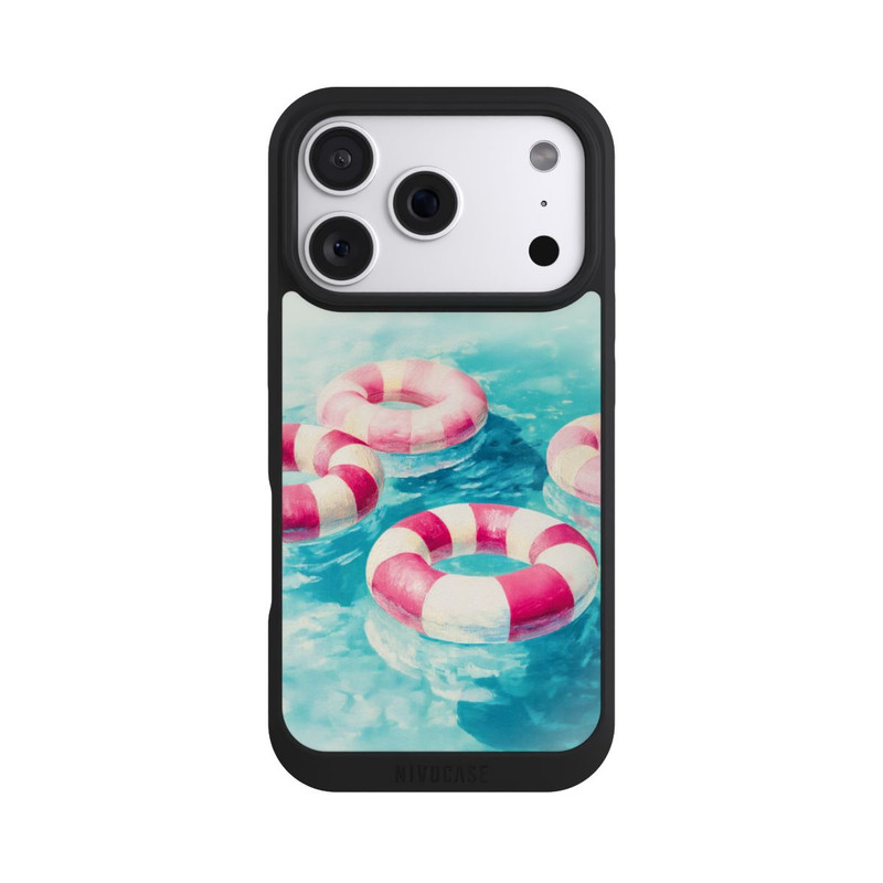 iPhone 18 Pro NIVOpure Striped Swim Rings in The Pool