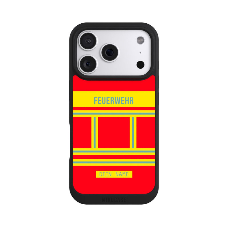 iPhone 18 Pro NIVOpure Feuerwehr Uniform Rot Personalisierbar