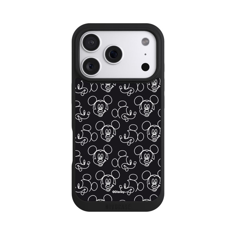 iPhone 18 Pro NIVOpure Disney Mickey Muster Schwarz