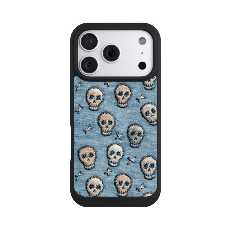 iPhone 18 Pro NIVOpure Skulls on Jeans Pattern
