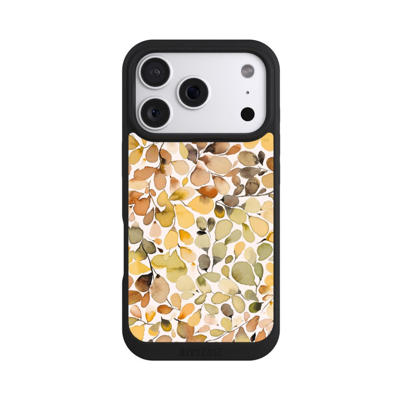 iPhone 18 Pro NIVOpure Eucalyptus Watercolor Leaves Brown Autumn
