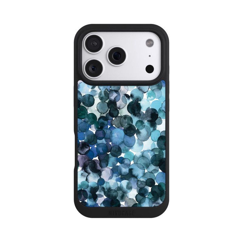 iPhone 18 Pro NIVOpure Watercolor Dots Blue Pattern