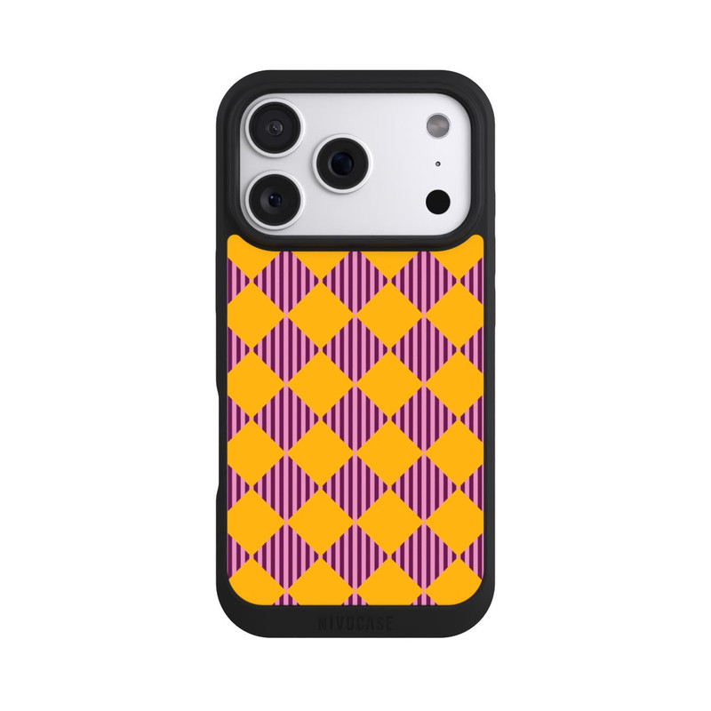 iPhone 18 Pro NIVOpure Diamond Pattern Red Yellow