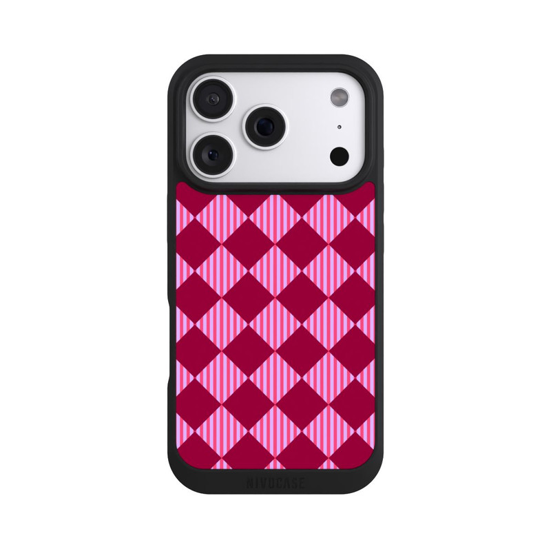 iPhone 18 Pro NIVOpure Diamond Pattern Red Pink