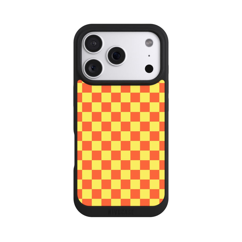 iPhone 18 Pro NIVOpure Checked Pattern Yellow Orange