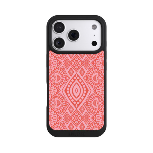 Apple iPhone 18 Pro NIVOpure Boho Geometric Intricate Tribal Design in Shades of Pink