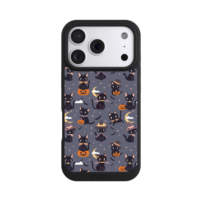 iPhone 18 Pro NIVOpure Cute Halloween Witch Cats and Pumpkins