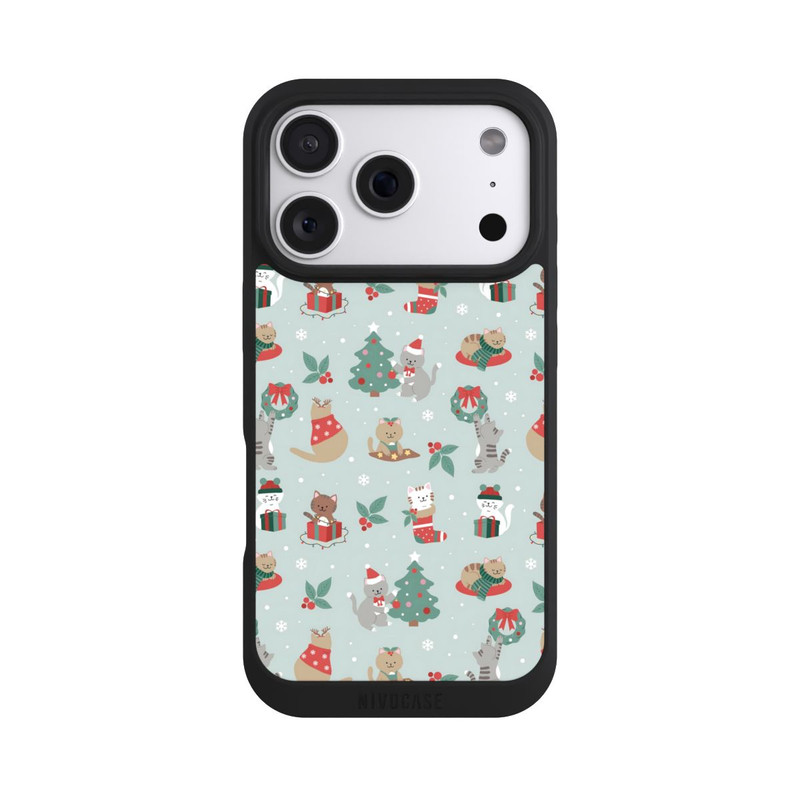 iPhone 18 Pro NIVOpure Chats Festifs dans un Payage d'Hivernal