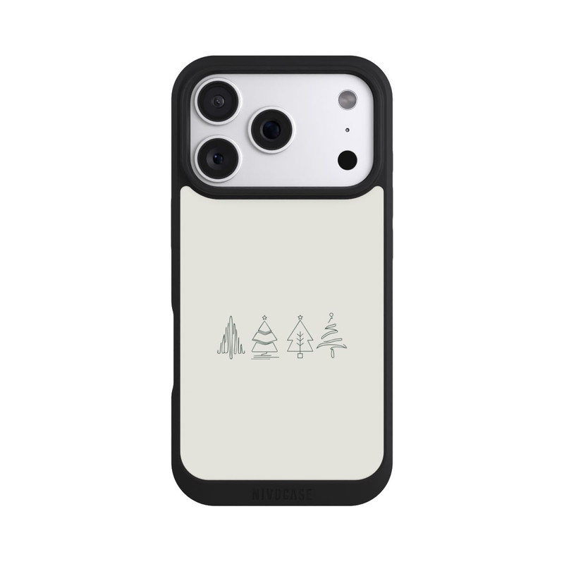 iPhone 18 Pro NIVOpure Arbres de Noël Line Art Minimaliste