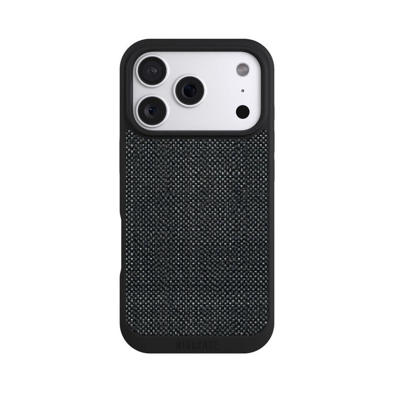 iPhone 18 Pro NIVOpure Tissu Noir Abstrait