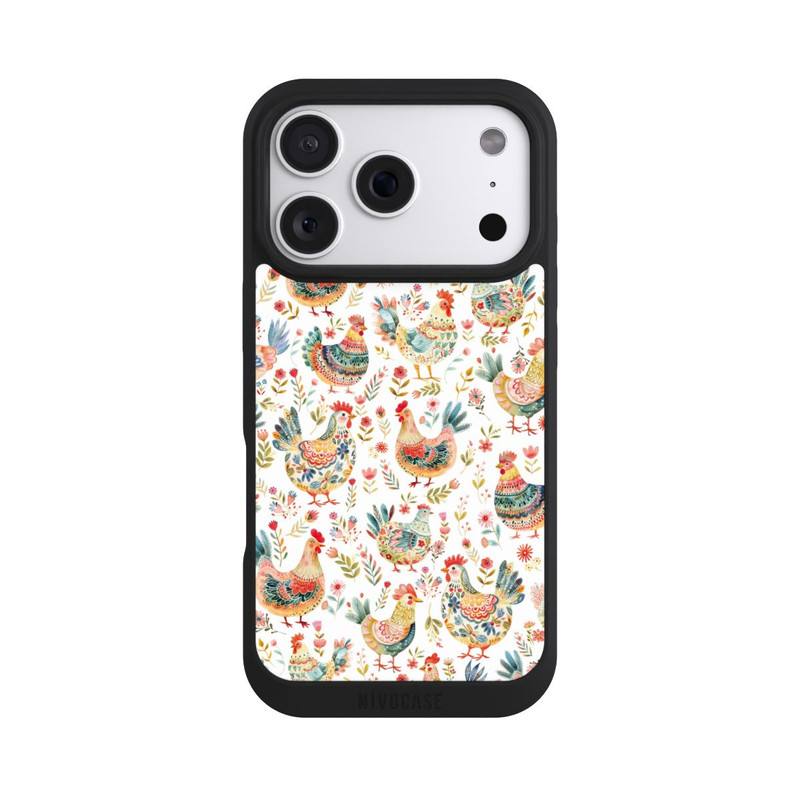 iPhone 18 Pro NIVOpure Motif de poulet coloré avec IA