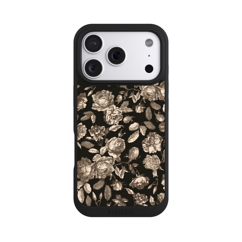 iPhone 18 Pro NIVOpure Toile fleurs foncées