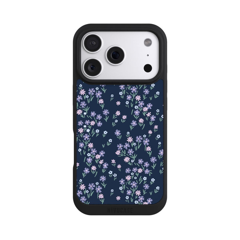 iPhone 18 Pro NIVOpure Dark Blue Floral Theme