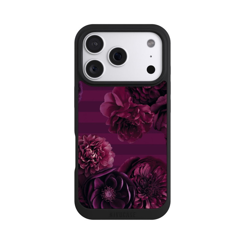iPhone 18 Pro NIVOpure Majestic Baroque Blossom Dream Burgundy Pink with AI