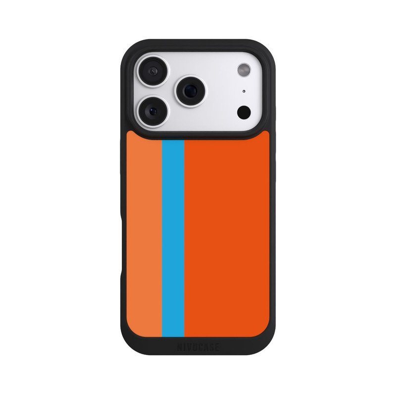 iPhone 18 Pro NIVOpure Rayures Orange Bleu