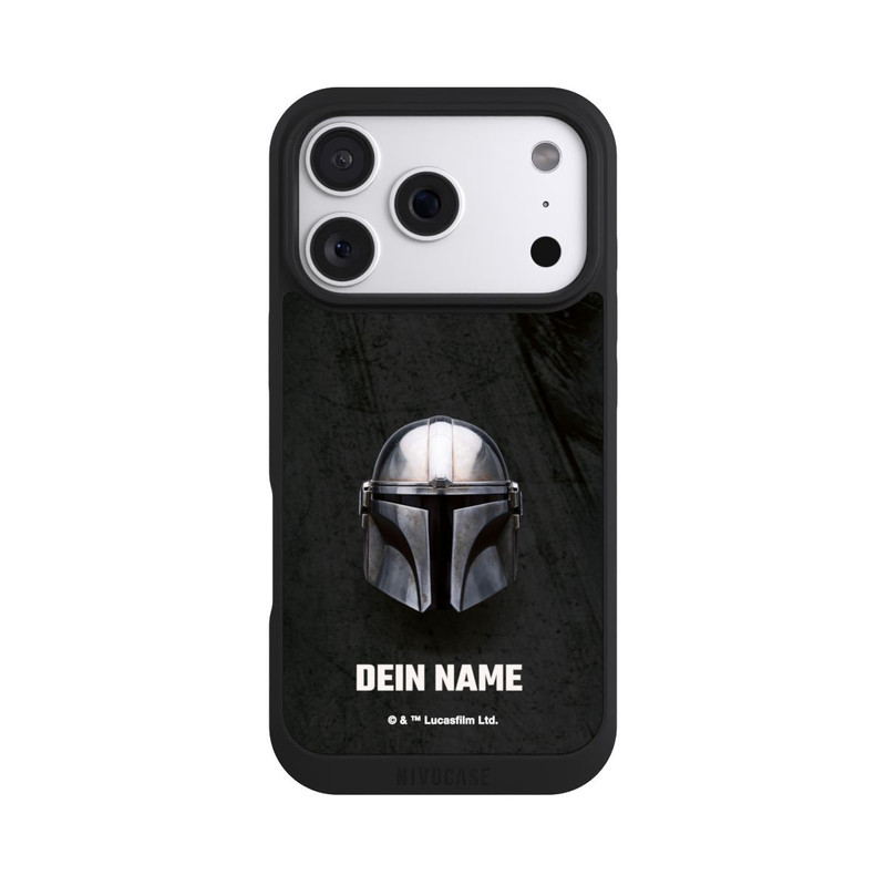 iPhone 18 Pro NIVOpure Star Wars Mandalorian Black Helmet personnalisable