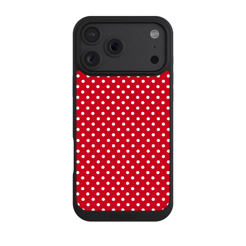 iPhone 18 Pro Max NIVOpure Confettis Blancs sur Fond Rouge