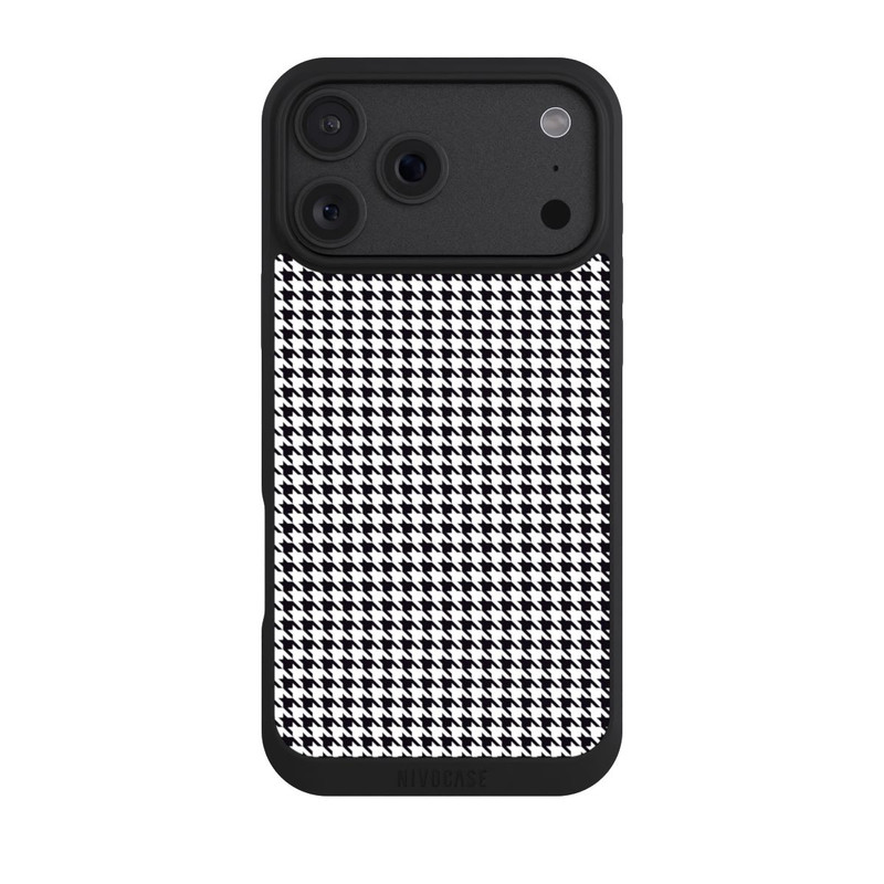 iPhone 18 Pro Max NIVOpure Hahnentritt Schwarz Weiß