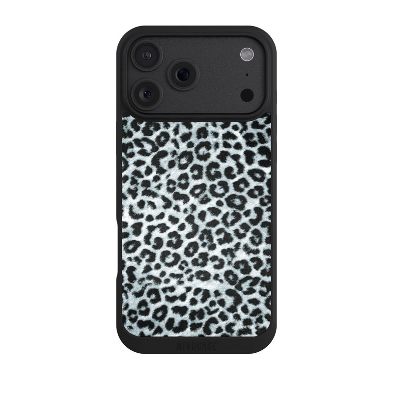 iPhone 18 Pro Max NIVOpure Fourrure de Léopard Grise