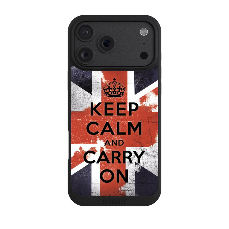 iPhone 18 Pro Max NIVOpure Keep Calm and Carry on - Anglais