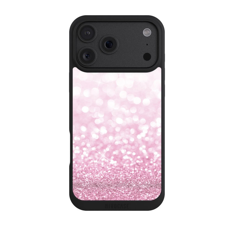 iPhone 18 Pro Max NIVOpure Pluie de paillettes roses look
