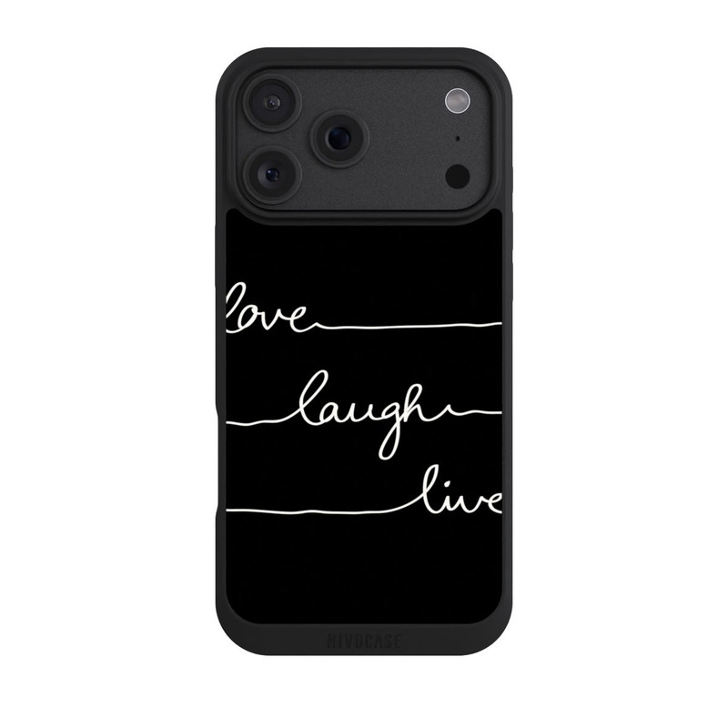 iPhone 18 Pro Max NIVOpure Love Laugh Live weiß/schwarz