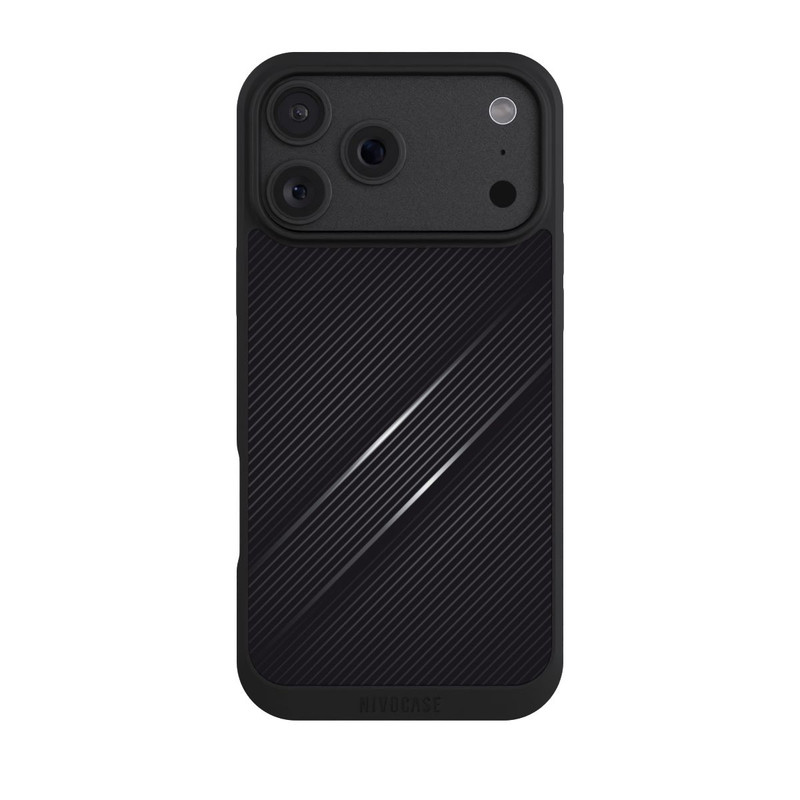 iPhone 18 Pro Max NIVOpure Lignes Aspect Fibre de Carbone