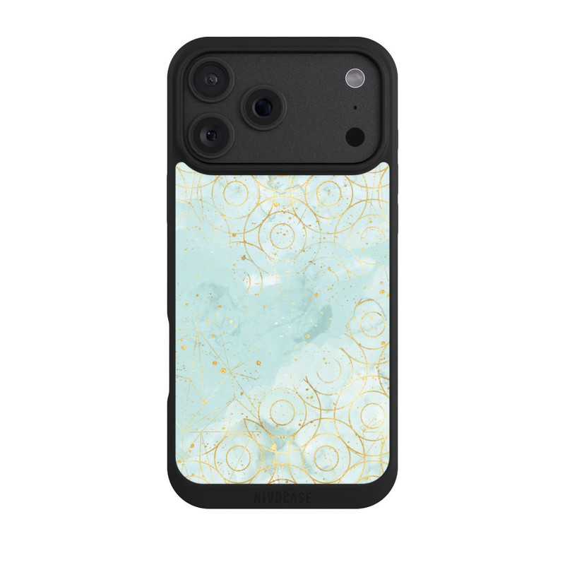 iPhone 18 Pro Max NIVOpure Marbre Vert Motif de Maille Mixte