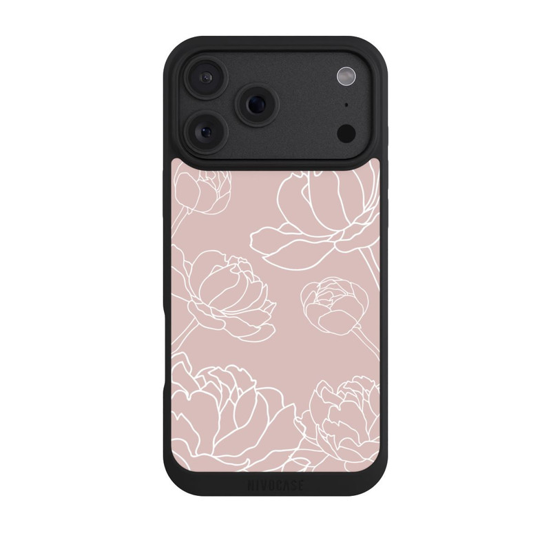 iPhone 18 Pro Max NIVOpure Fleur sur Fond Rose