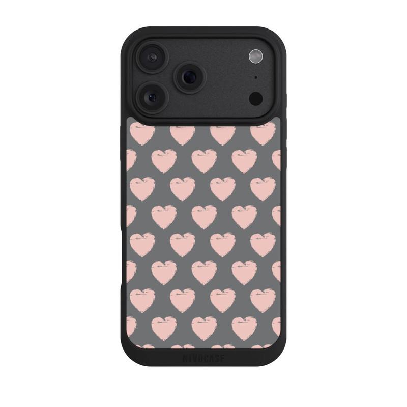 iPhone 18 Pro Max NIVOpure Motif à Cœurs Rose