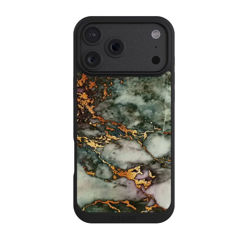iPhone 18 Pro Max NIVOpure Grauer und goldener Marmor Look