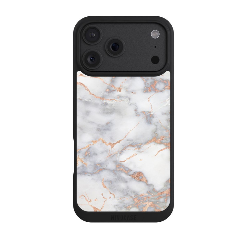 iPhone 18 Pro Max NIVOpure Marbre Blanc et Doré