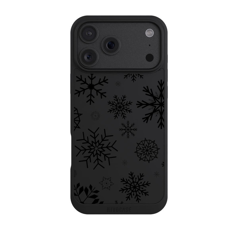 iPhone 18 Pro Max NIVOpure Flocons de Neige Bleus sans Fond