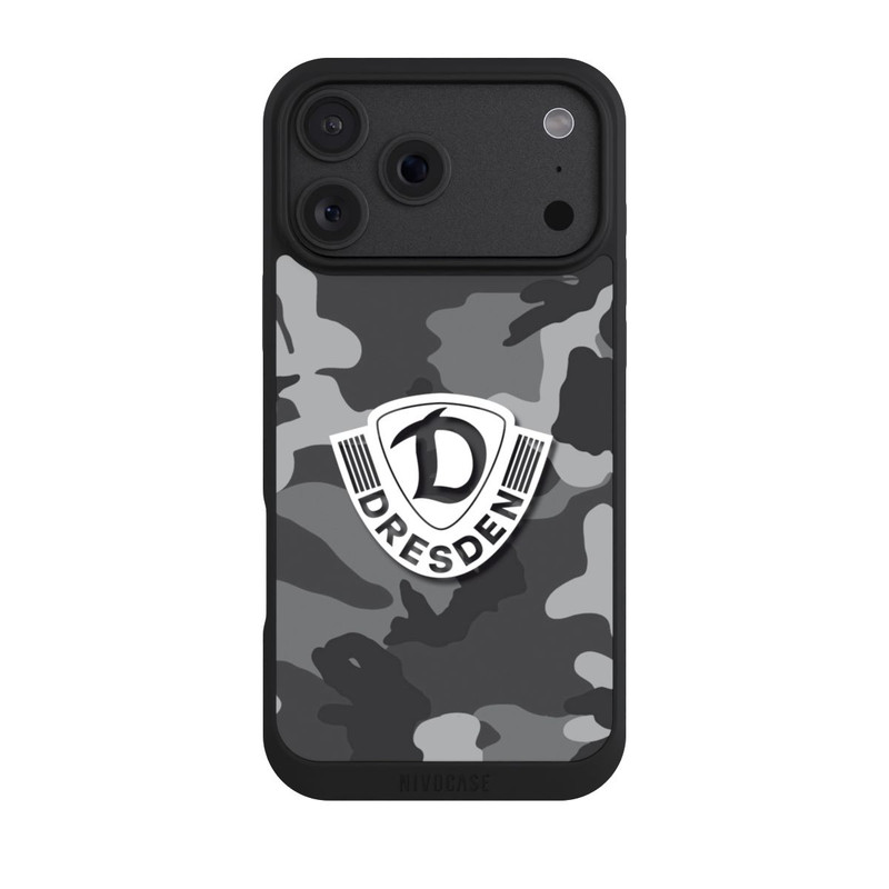 iPhone 18 Pro Max NIVOpure Dresden Camouflage Grau - Dynamo Dresden